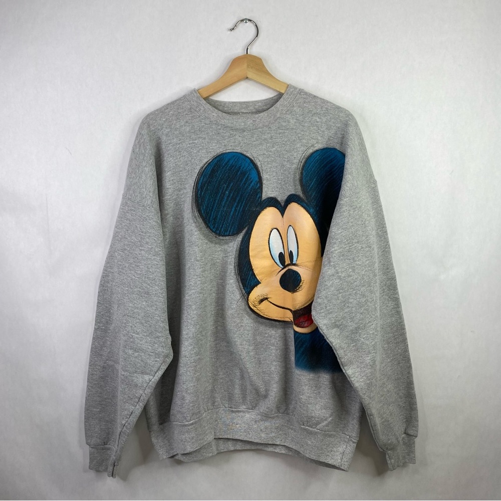 Disney Gray Sweatshirt with Mickey Mouse Design